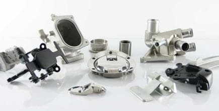 collage of investment cast parts from a variety of metal alloys