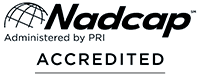 black-and-white NADCAP accredited logo