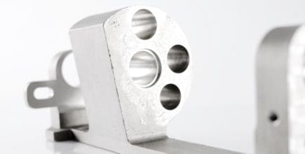 Close up of 17-4 PH Stainless Steel Pivot Block