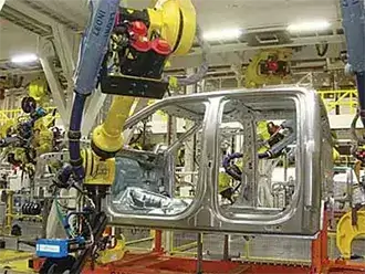 Industrial plant assembling vehicle